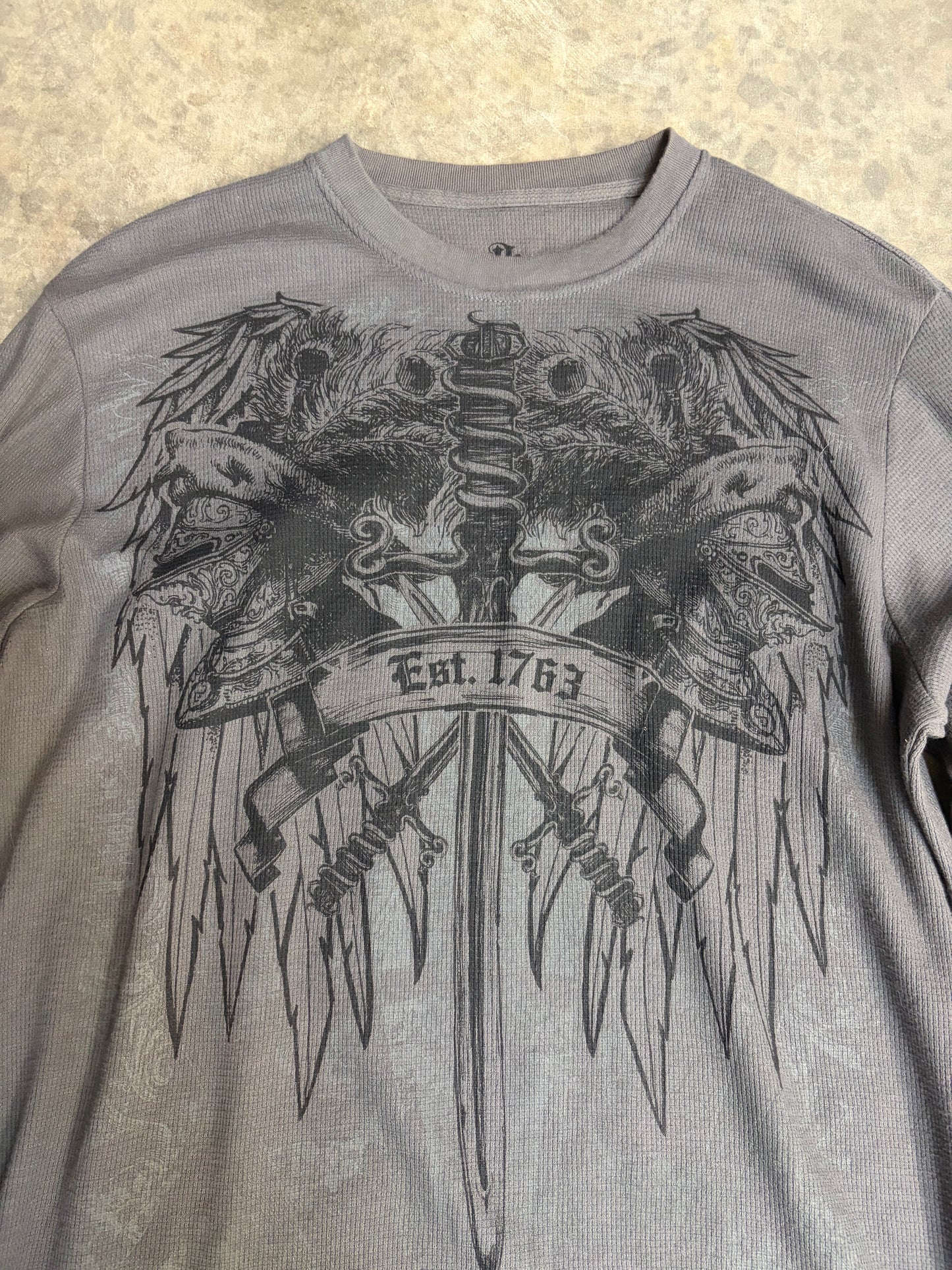 2000s Destruction Thermal Long-Sleeve shirt XL