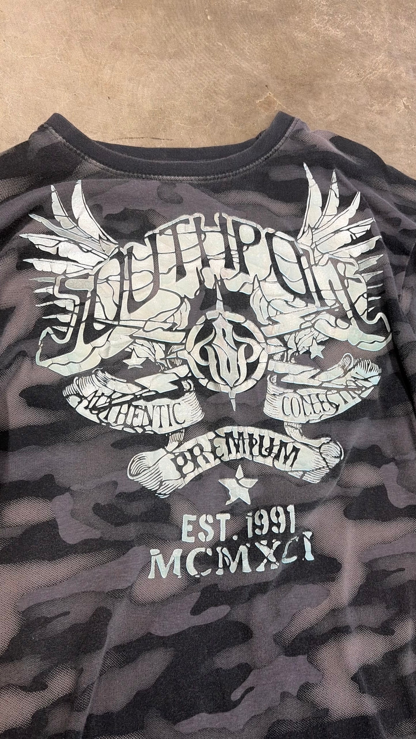2000s Southpole T-Shirt Camo Large