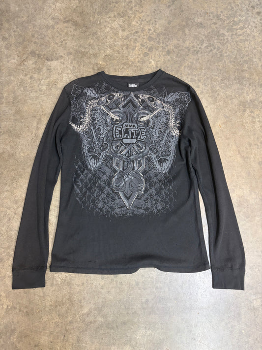 2000s MMA Elite (RARE) Thermal Long-Sleeve Shirt Medium