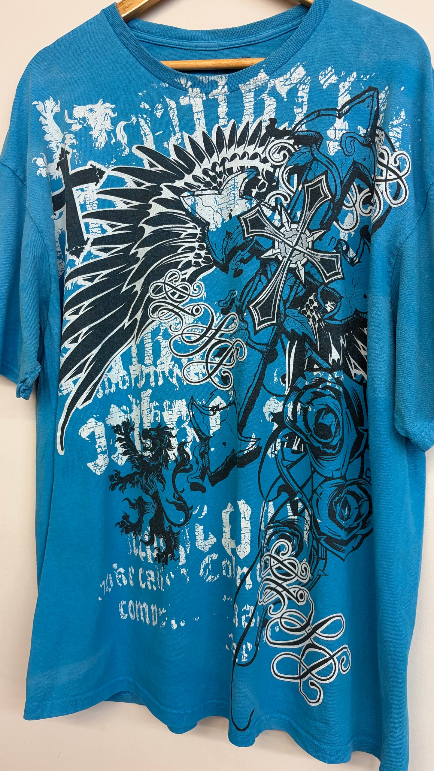 2000s Cross T-Shirt XL