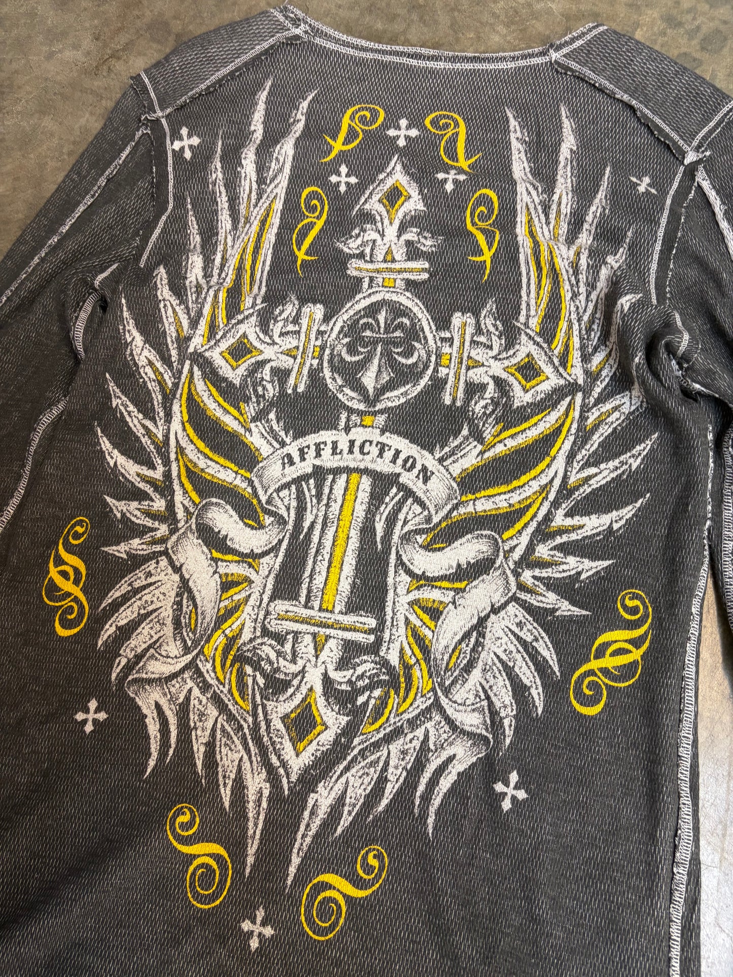 2000s Affliction Thermal Long-Sleeve *RARE REVERSIBLE*