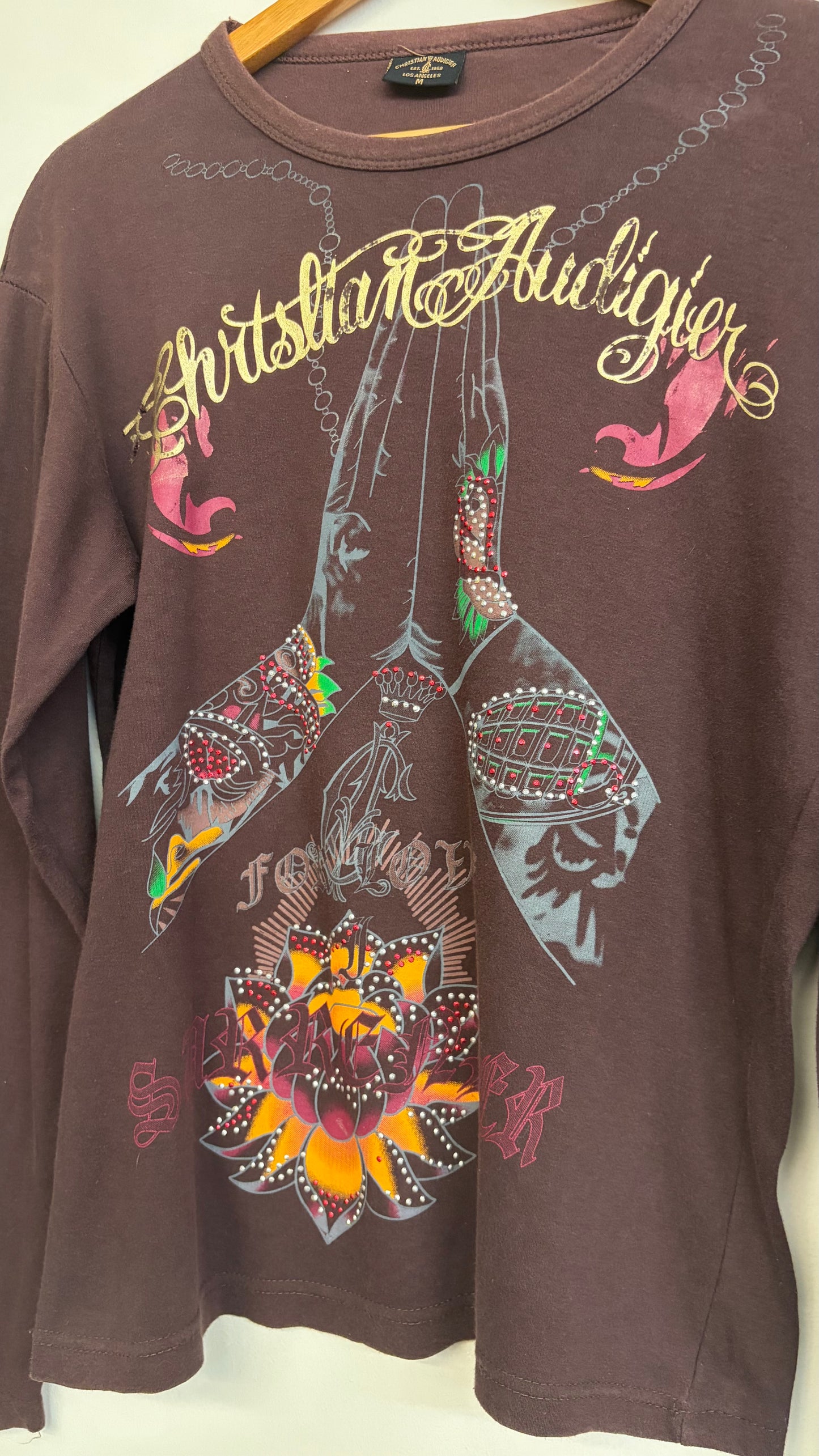 2000s Christian Audigier Long Sleeve Shirt M/S
