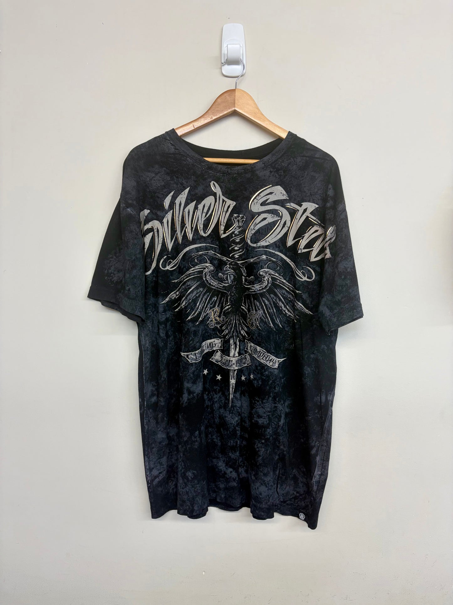 2000s Silver Star T-Shirt XL