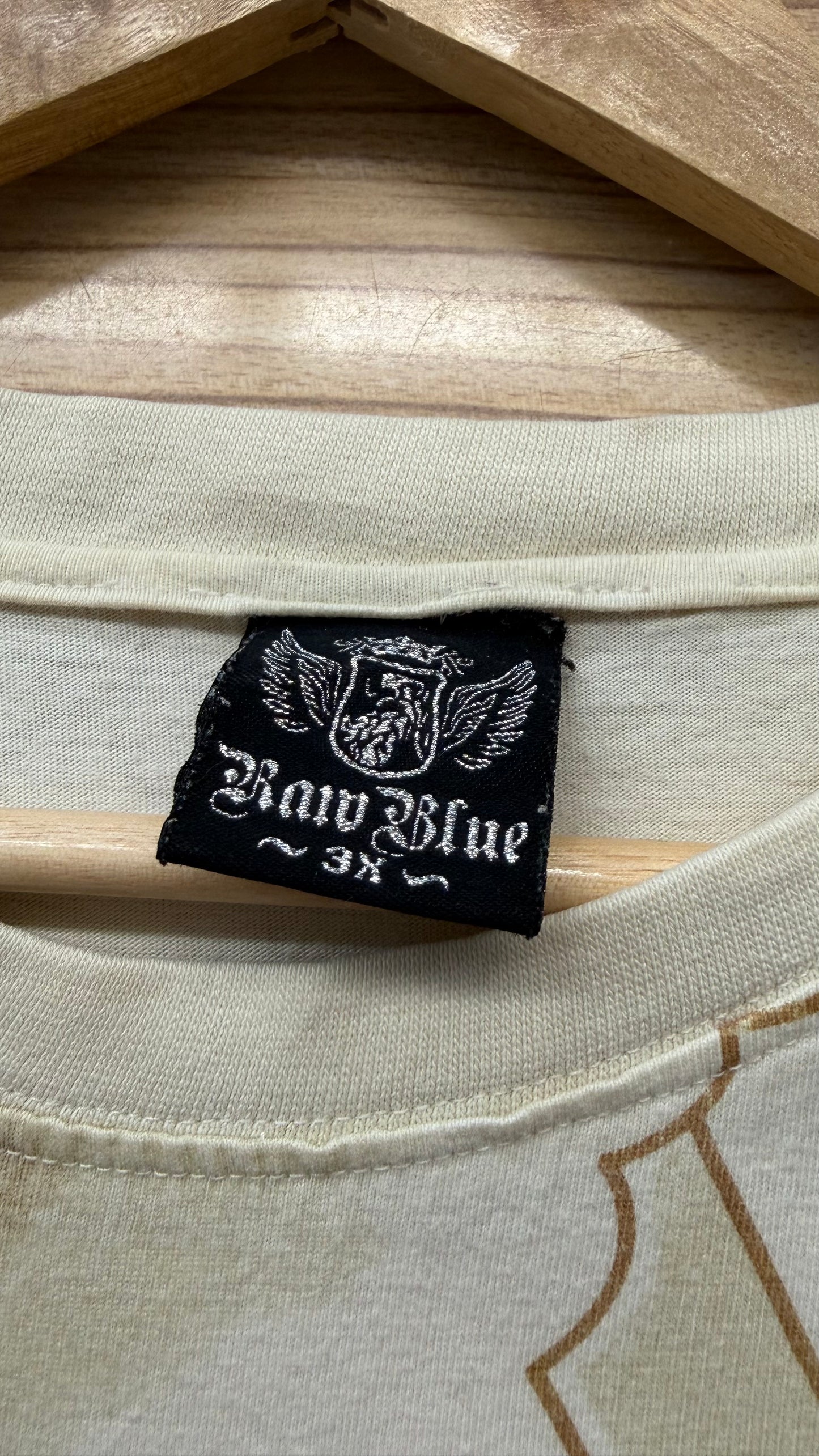 RARE 2000s Raw Blue T-Shirt XL