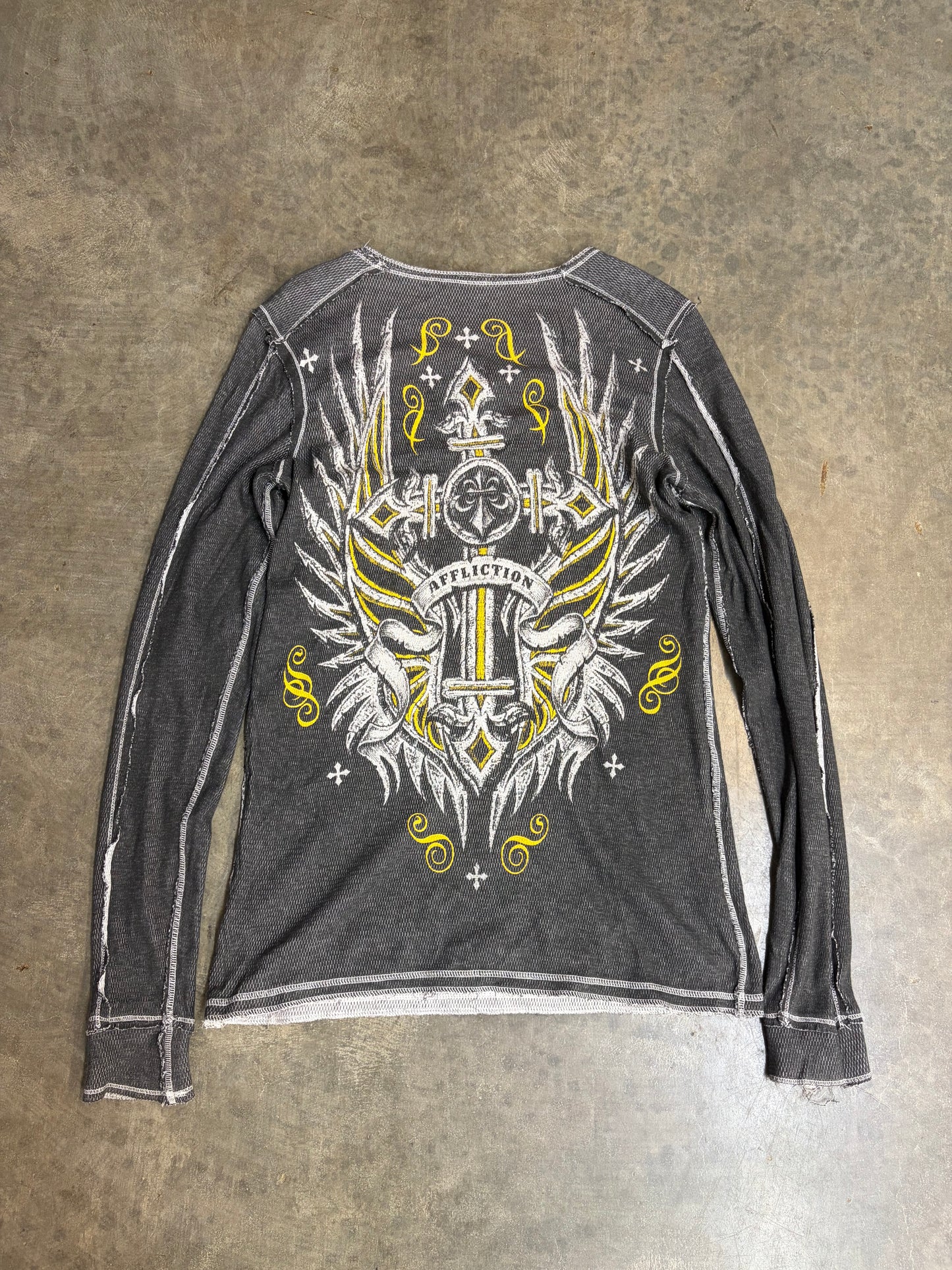 2000s Affliction Thermal Long-Sleeve *RARE REVERSIBLE*