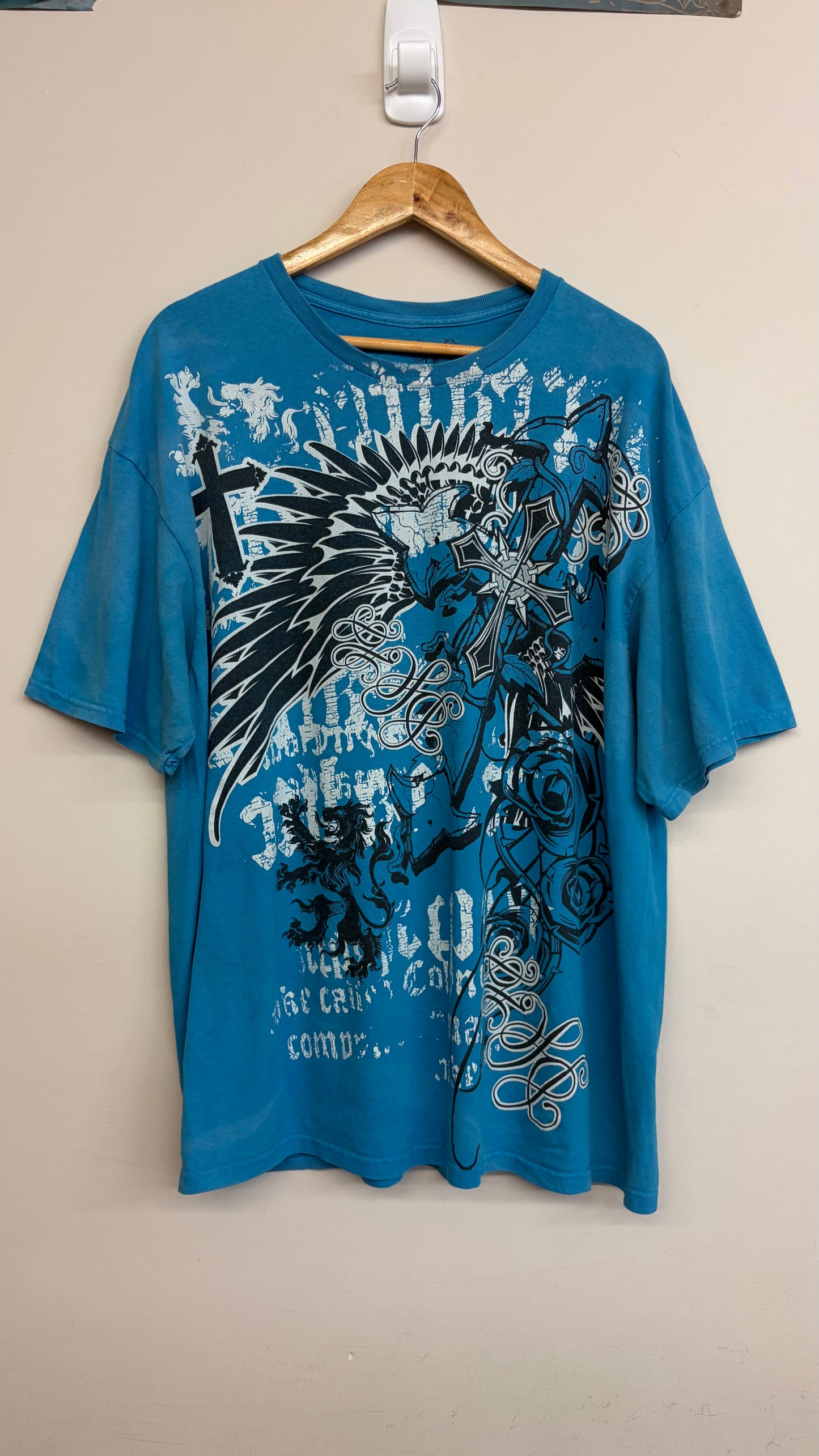 2000s Cross T-Shirt XL