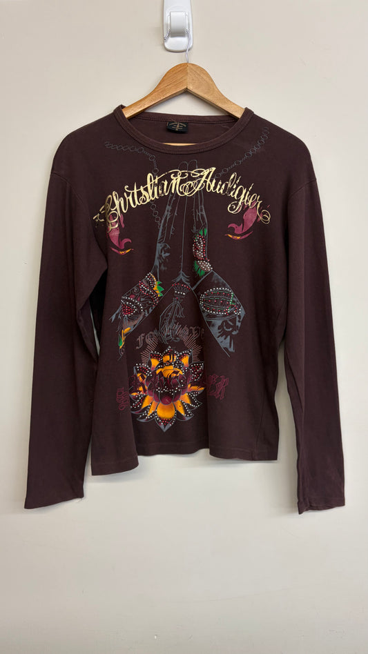 2000s Christian Audigier Long Sleeve Shirt M/S